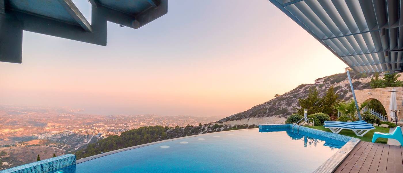 Infinity pool at sunset